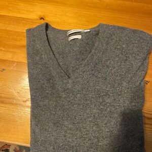 Peter Millar Gray V-Neck Sweater